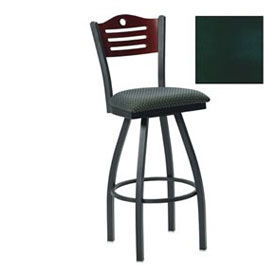 Swivel Bar Stool, Cherry 3 Slat-Back, 17-1/2"W X 17"D X 42"H, Knockout Green - Pkg Qty 2