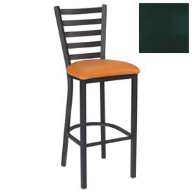 Bar Stool, 5 Slat-Back, 17-1/2"W X 16-1/2"D X 45"H, Knockout Green - Pkg Qty 2