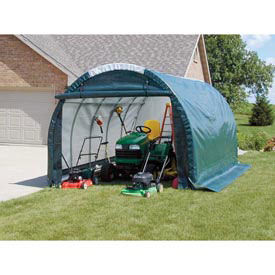 Mini Garage/Storage Shed, White, 10'W x 8'H x 18'L