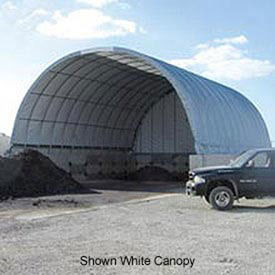 Econoline Storage Building, 30'W x 15'H x 70'L, Green,  White