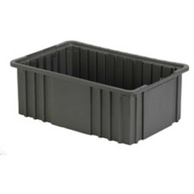 LEWISBins Divider Box, 16-1/2" x 10-7/8" x 6", Gray - Pkg Qty 8