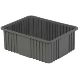 LEWISBins Divider Box, 22-3/8" x 17-3/8" x 8", Gray - Pkg Qty 4
