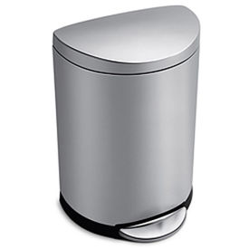 SIMPLEHUMAN Half-Round Stainless Steel Step Can - 2.6-Gal. Capacity