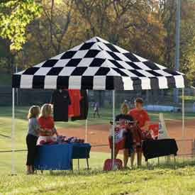 10x10 Pop Up Canopy w/Straight Leg, Checkered Flag Cover
