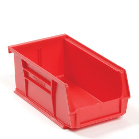 Plastic Storage Bin - Small Parts 4-1/8 x 7-3/8 x 3, Red - Pkg Qty 24