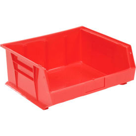 Red Plastic Stacking Bin 16-1/2 x 14-3/4 x 7 - Pkg Qty 6