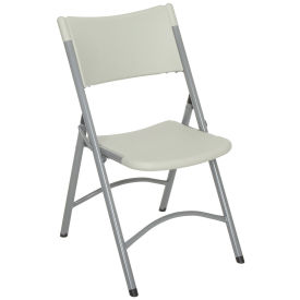 Global Industrial Blow Molded Resin Folding Chair, Gray - Pkg Qty 4