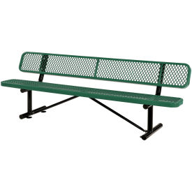96"  Bench With Back Rest, Green