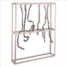 Hanging Tailpipe Rack, Steel, Gray, 48"W x 18"D x 120"H