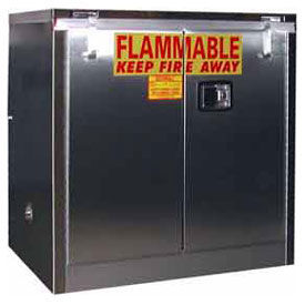 36x24x37 30-Gallon Self-Close Flammable Cabinet Stainless Steel