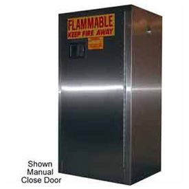 16-Gallon Sliding Door Flammable Cabinet Stainless Steel