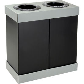 Safco® 2-In-1 Disposable Recycling Center, (2) 28 Gallon, Corrugated Plastic