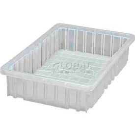 Global Industrial Clear-View Dividable Grid Container, 16-1/2 x 10-7/8 x 3-1/2 - Pkg Qty 12
