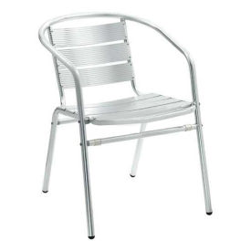 Luna Outdoor Aluminum Chair With Arms - Pkg Qty 4