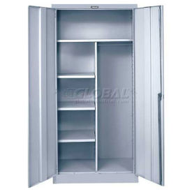Combination Cabinet, 36"W x 18"D x 78"H, Platinum, Assembled