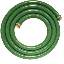 Apache 2" x 20' Green PVC Water Suction Hose Assembly w/MxF Aluminum Short Shank Fittings, 98128040