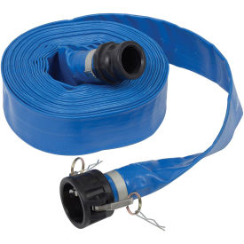 Apache 2" x 50' PVC Lay Flat Discharge Hose w/ C x E Poly Cam & Groove Fittings, 98138049