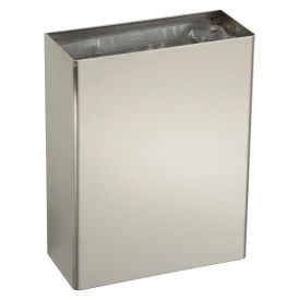 Bobrick® ClassicSeries Surface Mounted Waste Receptacle, 14"W x 6"D x 18"H, Stainless Steel