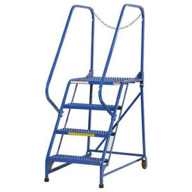 Maintenance Ladder, 4 Step Grip-Strut, 43-1/2"L x 29-1/2"W x 70"H (40"H Top Step)