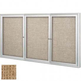 Balt 174 Outdoor Enclosed Bulletin Board Cabinet 3 Door 96 W X