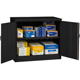 Tennsco Jumbo Storage Cabinet, Unassembled 48"W X 18"D X 42"H, Black