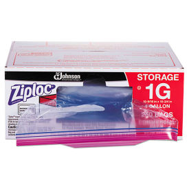 Ziploc Seal Top Storage Bags, 1 Gal., 10-3/4"W x 10-9/16"L, 1.75 Mil, Clear, 250/Pack