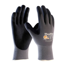 PIP G-Tek® MaxiFlex Nitrile Coated Knit Nylon Gloves, Gray/Black, X-Large, 12 Pairs