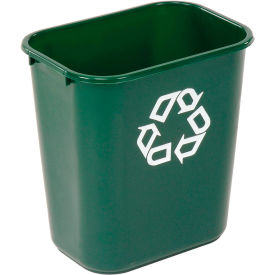 Rubbermaid® Deskside Green Recycling Container, 28-1/8 Qt, Green