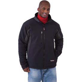 RefrigiWear Insulated Softshell Jacket Regular, Black & Charcoal, Large