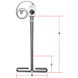 Tempco Immersion Tank Heater, 1000W 120V 316 Stainless