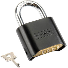 Master Lock No. 178BLK Bottom Combination Padlock, Resettable - Pkg Qty 6