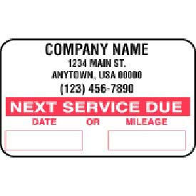 John Dow Service Reminder Stickers - 1000 Stickers/Roll