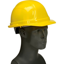 Vulcan Basic Hard Hat with Ratchet Suspension, Polyethylene, One Size, Yellow