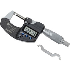 0 - 1" X .00005"/0.001mm IP65 Digimatic Outside Micrometer, No SPC Output, Ratchet