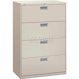 HON Brigade 4 Drawer Lateral File, 36"W, Light Gray, HON684LQ