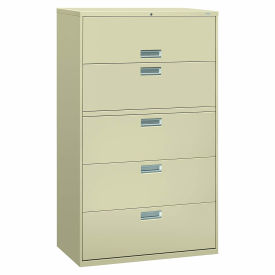 HON Brigade 5 Drawer Lateral File, 42"W, Putty, HON695LL