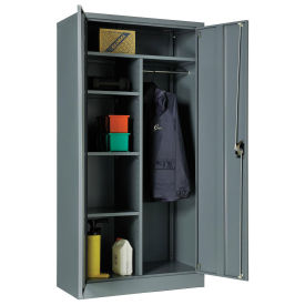 Unassembled Combination Cabinet, 36x18x72, Gray