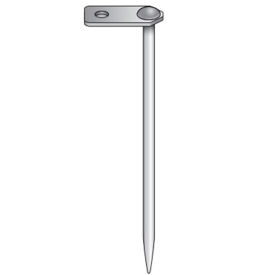 Checkers Steel Stake Mount w/ Bright Zinc Finish, FS7050