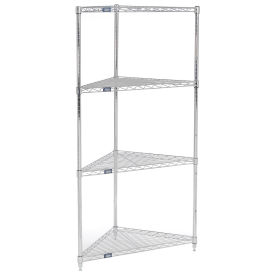 Global Industrial Nexel Corner Wire Shelving 24"W x 18"D x 74"H