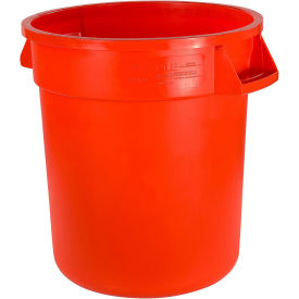 Bronco 10 Gallon Waste Container, Orange - Pkg Qty 6