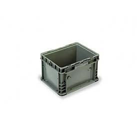 ORBIS Stakpak Modular Straight Wall Container, 12"L x 15"W x 9-1/2"H, Gray