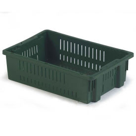 LEWISBins AF2013-6 Stack-N-Nest Agricultural Container, 19-11/16"L x 13-1/8"W x 5-5/8"H, Green - Pkg Qty 10