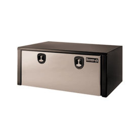 Steel Underbody Truck Box w/SS Door, 24" x 24" x 48", Black
