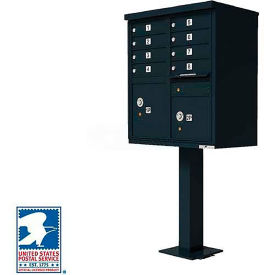 Vital CBU, 8 Mailboxes, 2 Parcel Lockers, Black