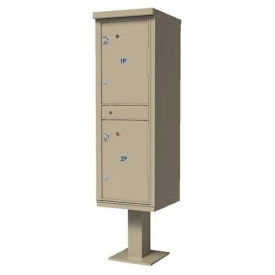 Valiant Outdoor Parcel Locker, Post Mount, Sandstone