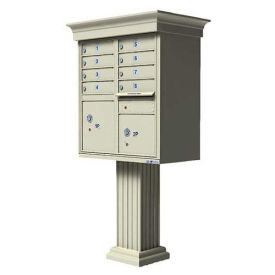 Vital CBU w/Vogue Classic Accessories, 8 Unit & 2 Parcel Lockers, Sandstone