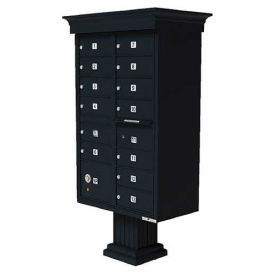 Vital CBU w/Vogue Classic Accessories, 13 Unit & 1 Parcel Locker, Black