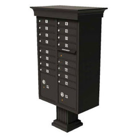 Vital CBU w/Vogue Classic Accessories, 16 Unit & 2 Parcel Lockers, Dark Bronze