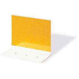 Pexco 8002553165 Plastic Concrete Barrier Mount Reflector, 3" X 4", 2-Sided, Yellow - Pkg Qty 200