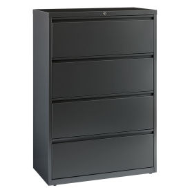Hirsh Industries Lateral File 36" Wide 4-Drawer, Charcoal, 16067